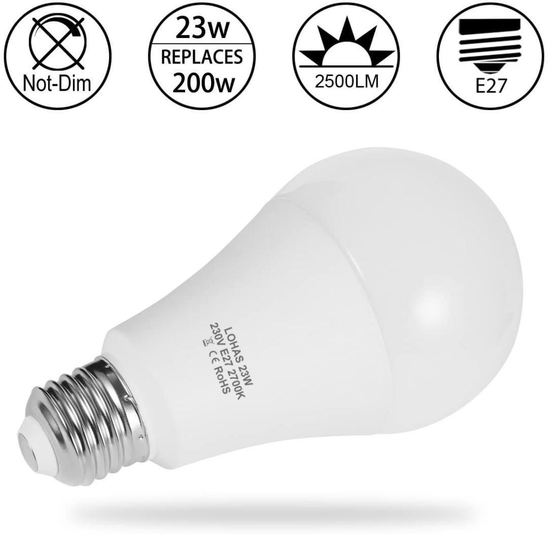 E27 25w Led Light Bulb Warm White 3000k, 2500lm High Brightness, Halogen  Equivalent 200w Light Bulb, Non-dimmable, E27 Led Corn Light Bulb For  Ceiling