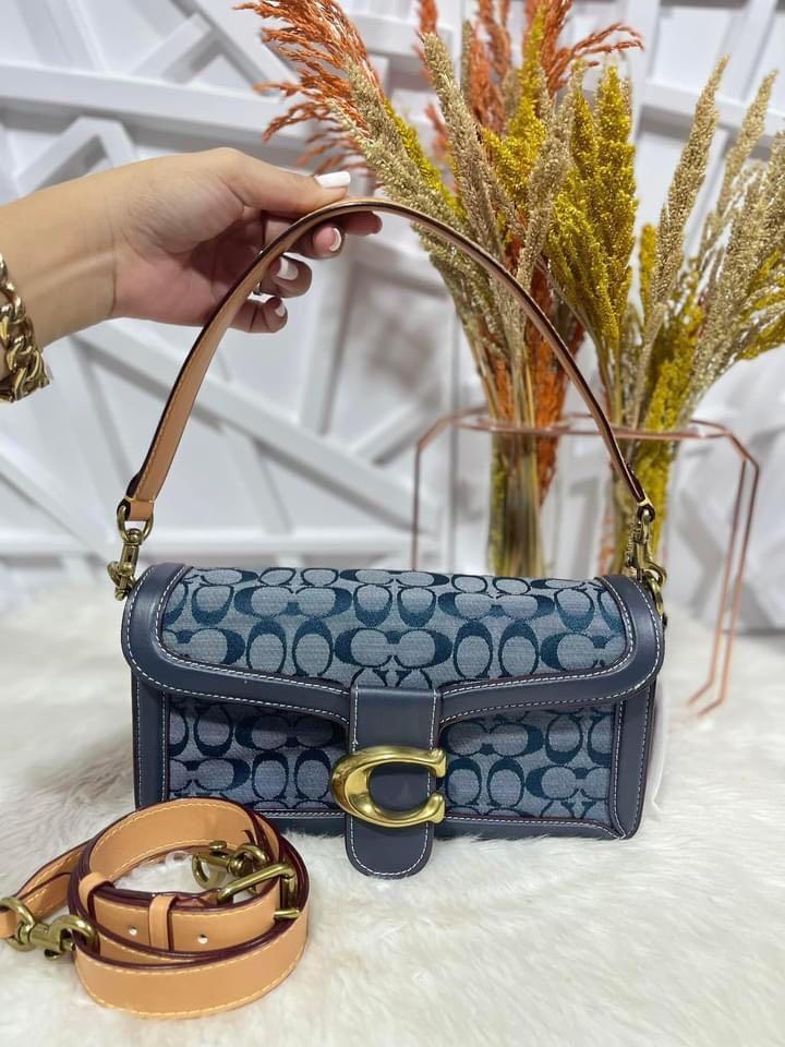 Coach Tabby Shoulder Bag 26 in Signature Chambray, Women's Fashion