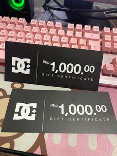 DC gift Certificate
