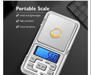 Accuweight Mini Pocket Gram Scale for Jewelry Digital Food Kitchen Scale 1000 by 0.1g with Tare and Calibration Weight Scale