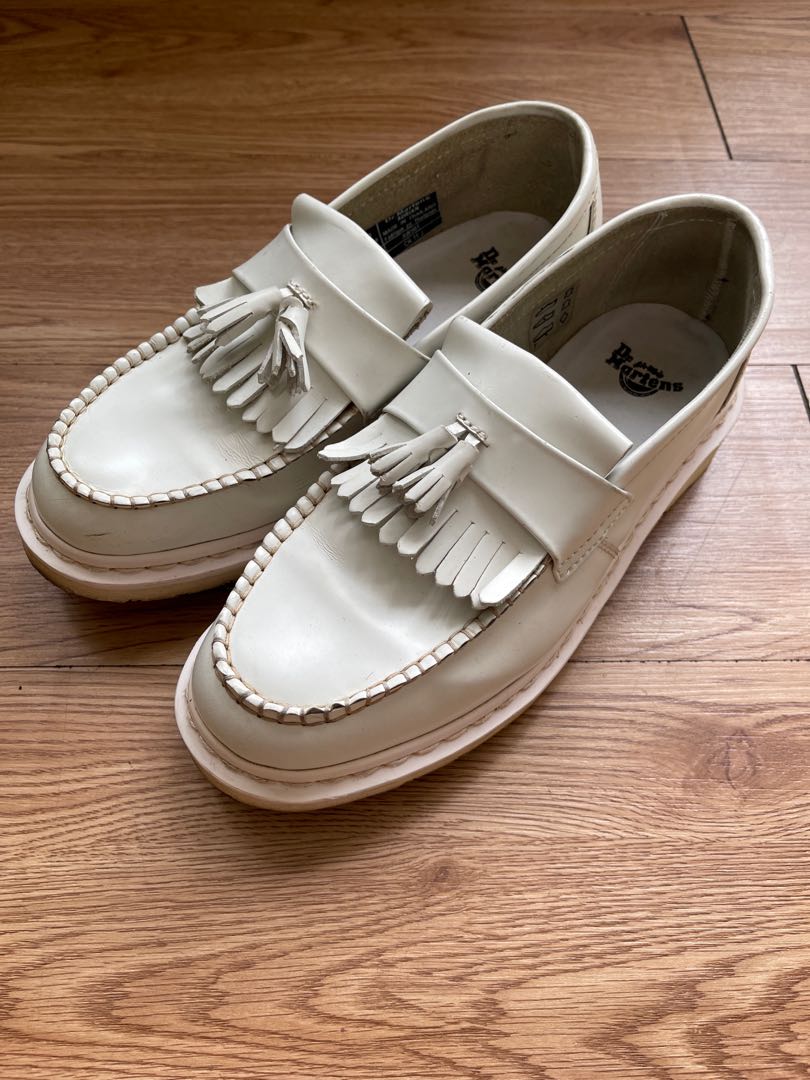 Dr martens Adrian. Full white tassel loafer Men s Fashion Footwear Boots on Carousell
