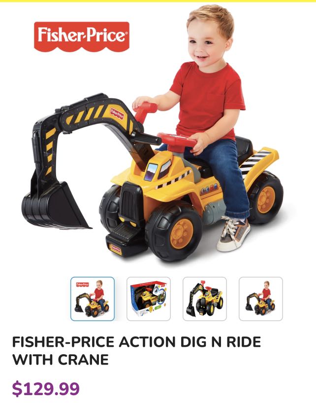 Fisher price ride on digger store