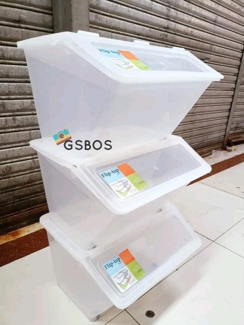 Flip top storage box, Furniture & Home Living, Home Improvement