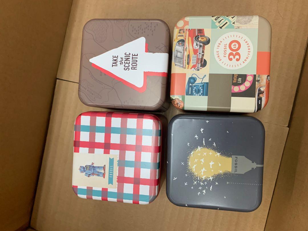 FOSSIL TIN BOX tin can Women s Fashion Watches Accessories Watches on Carousell