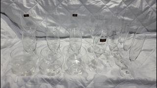 Garage Sale Series --- True Crystal Glasses (assorted - Cabernet glass / Tulip glass / Flute glass / Beer glass / Brandy Goblets)