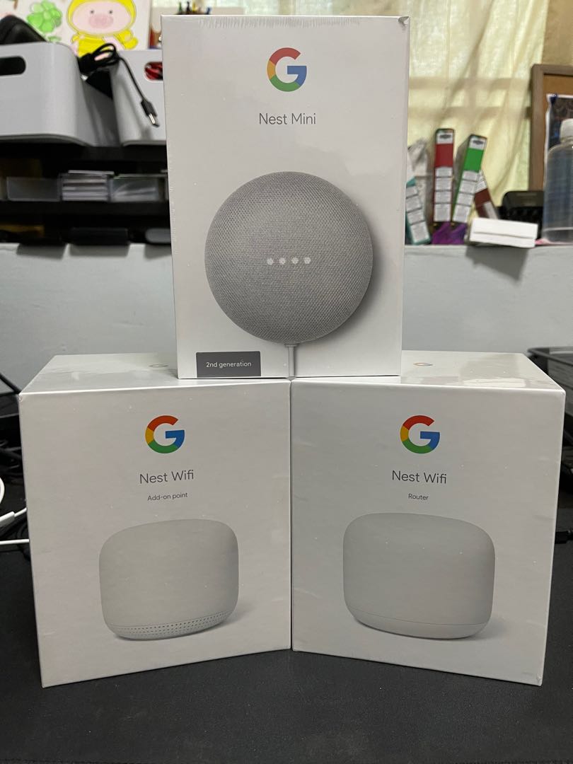 Google wifi router & mesh + nest mini gen 2, Computers & Tech, Parts ...