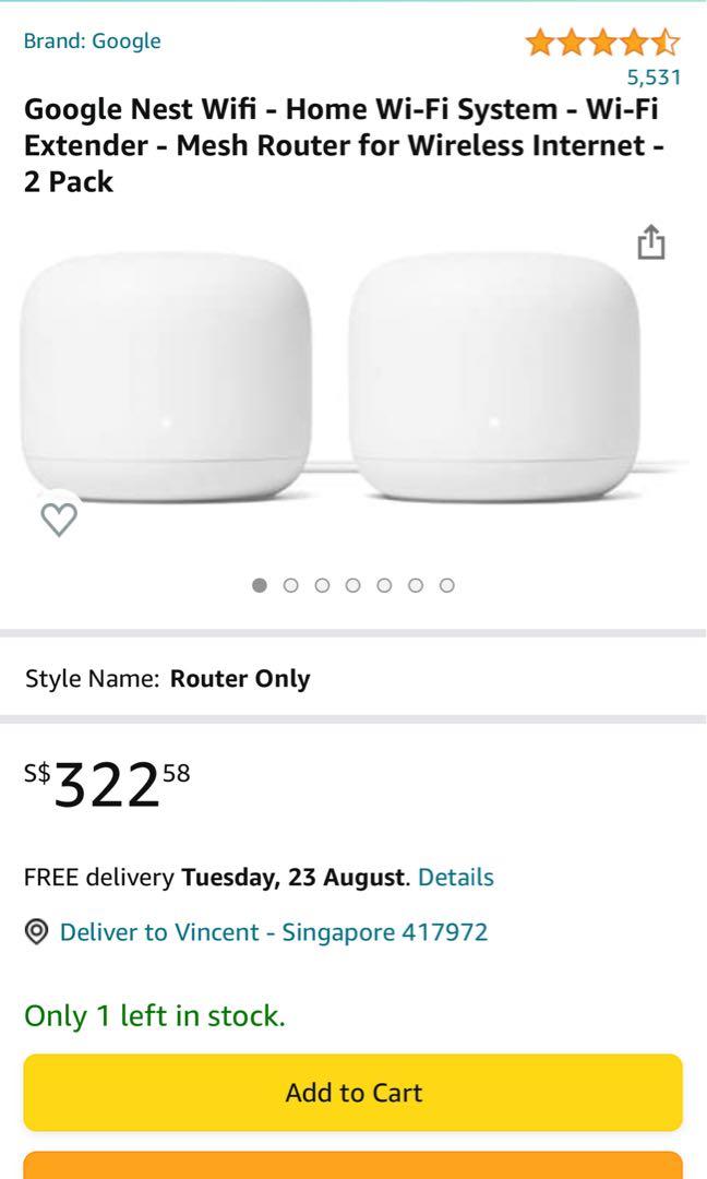 Google wifi router & mesh + nest mini gen 2, Computers & Tech, Parts