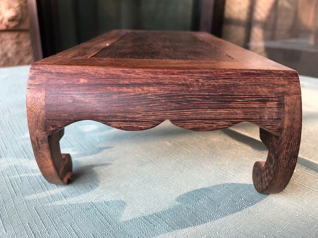 Hand carved Wood Table Top/Shelf Display Stand, Furniture & Home Living