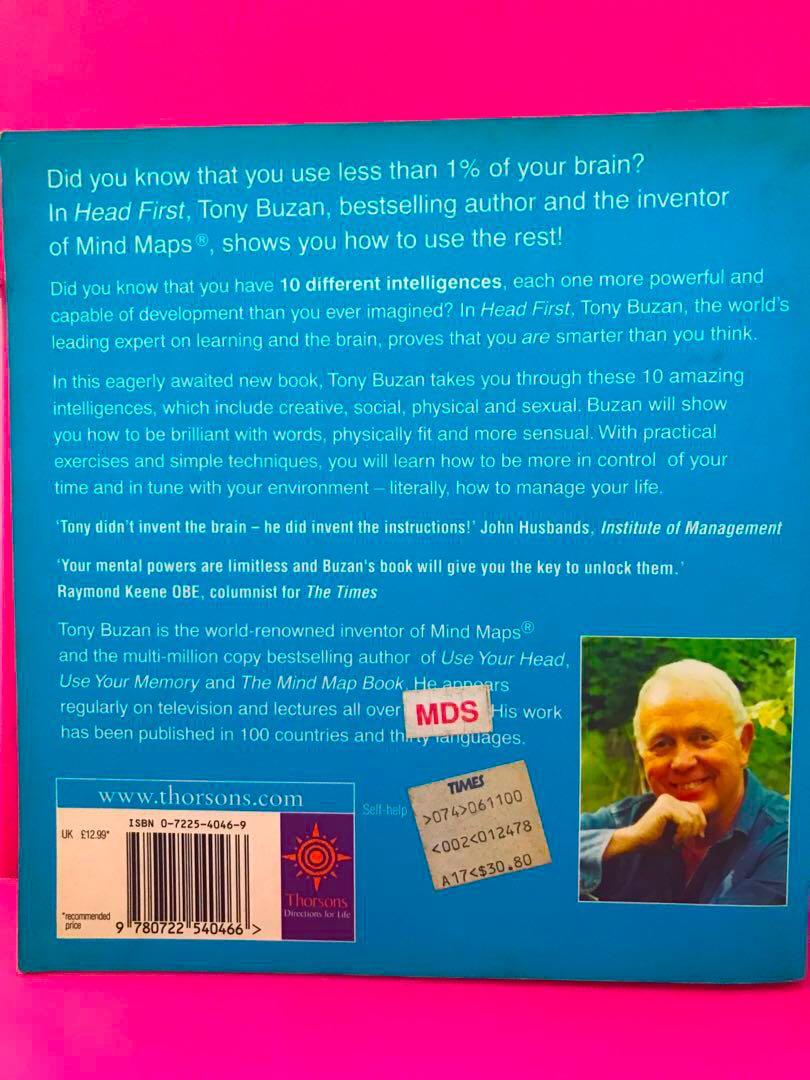 Head First! by Tony Buzan, Hobbies & Toys, Books & Magazines, Fiction