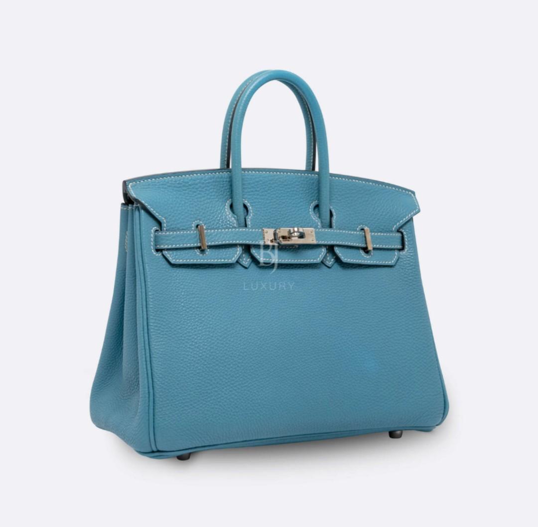 Hermes Blue Jean Birkin 35 PHW Togo Leather, Luxury on Carousell