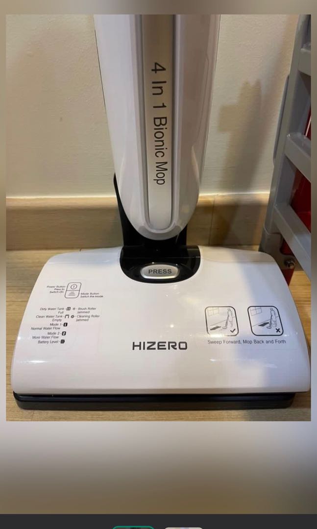 Hizero vacuum and mop cleaner (2 in 1), Furniture & Home Living