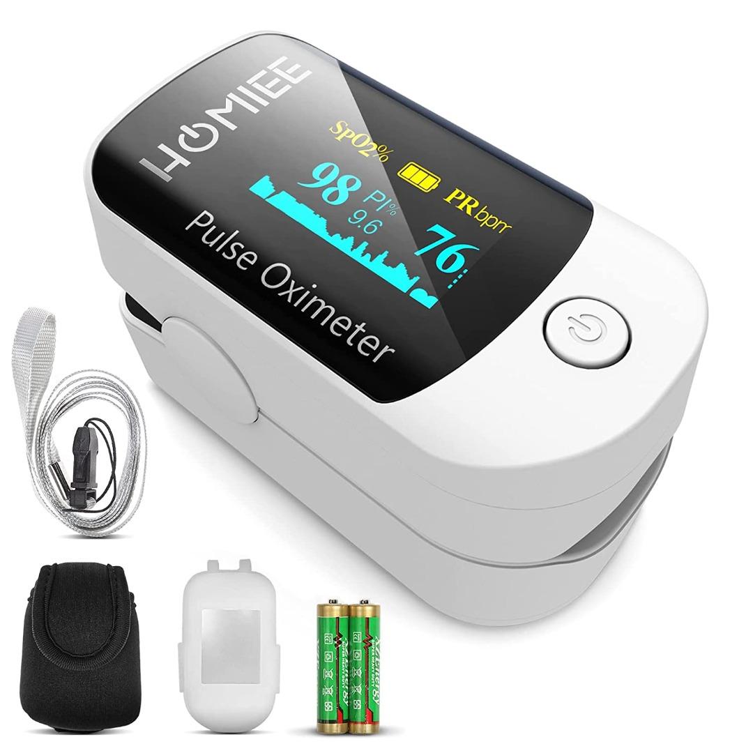 HOMIEE Pulse Oximeter, OLED Display Blood Oxygen Saturation Monitor for