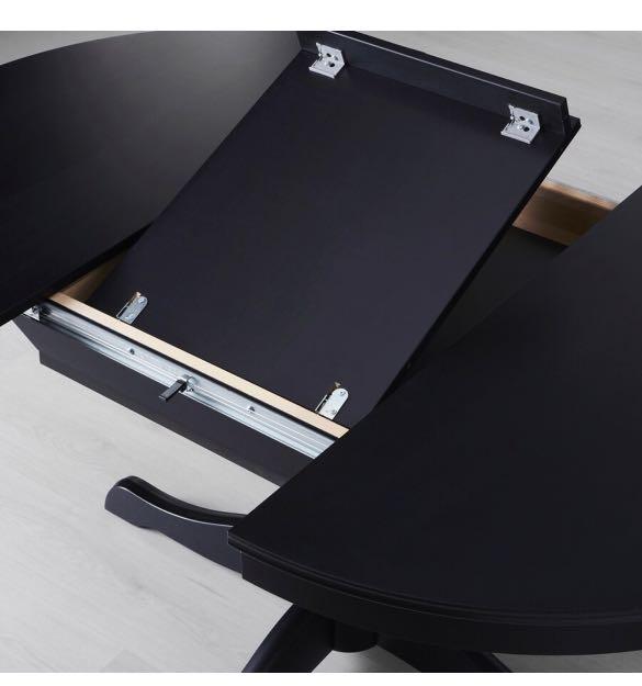 IKEA extendable dinning table Color black. without chairs, Furniture