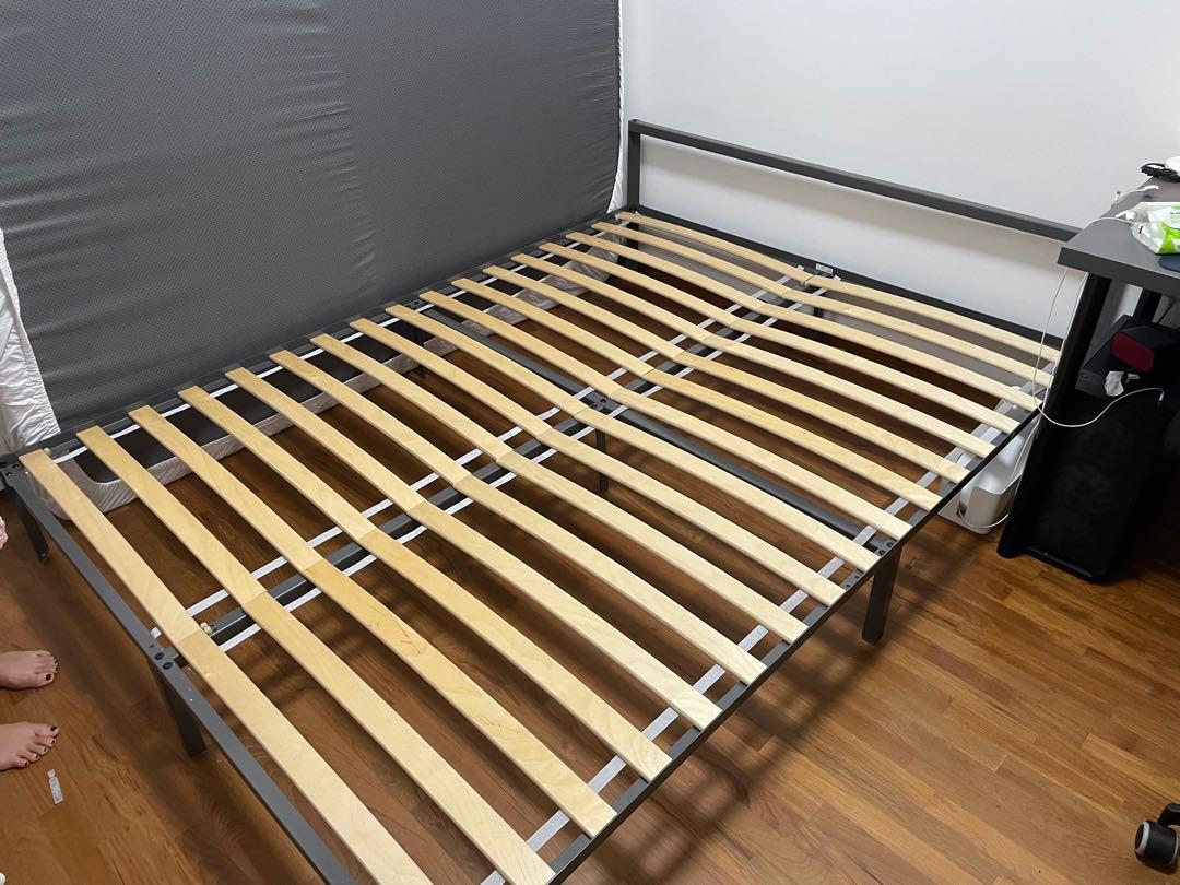 IKEA queen size bed frame, Furniture & Home Living, Furniture, Bed