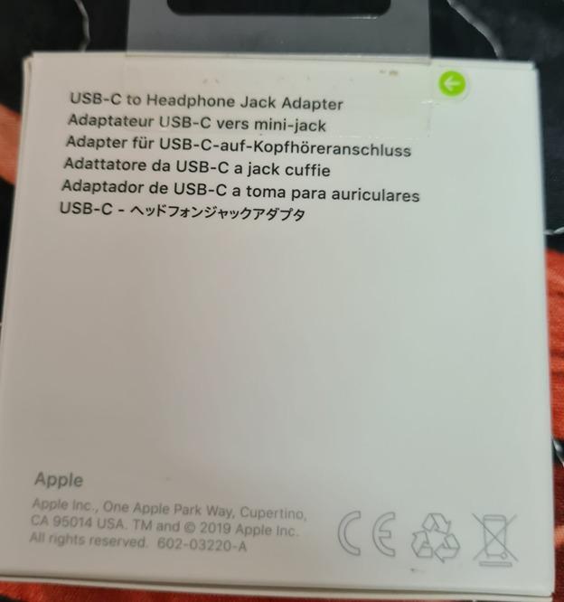 IS130 Apple USB C to 3.5mm Headphone Jack Adapter MU7E2AM A