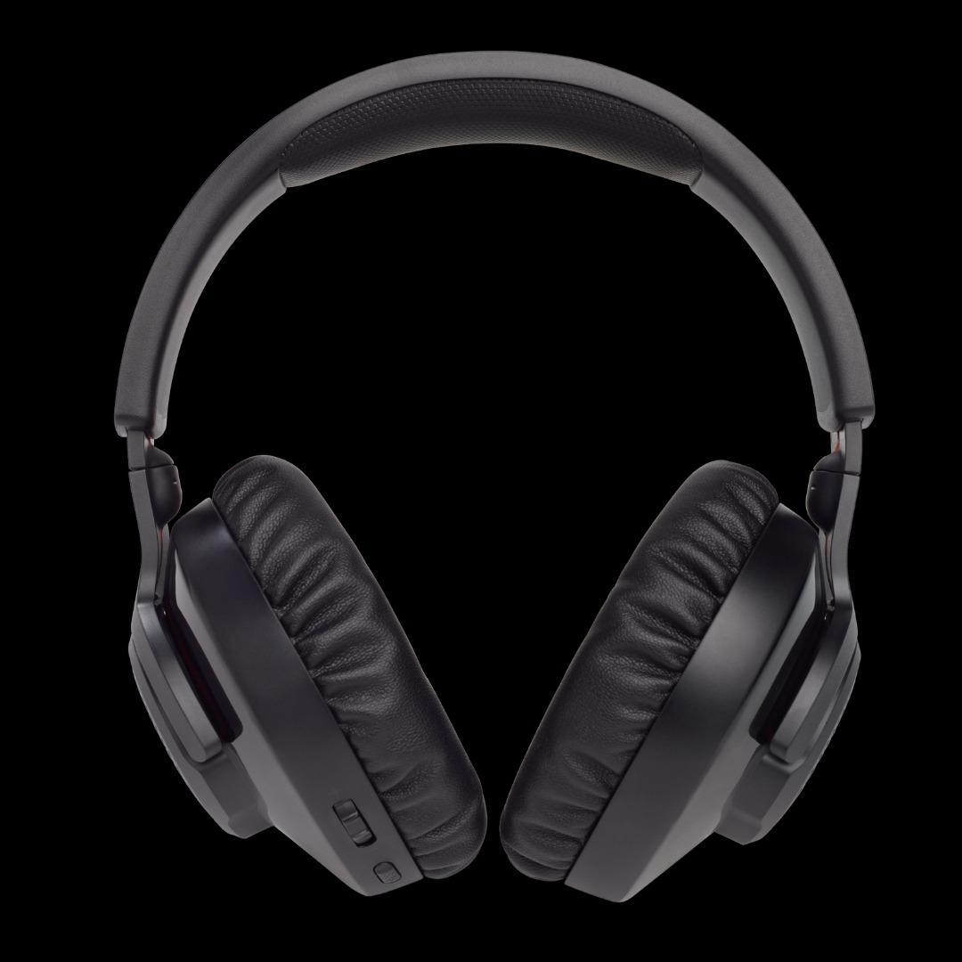 JBL Free WFH Wireless Overear Headset with Detachable Mic, Black, 音響器材