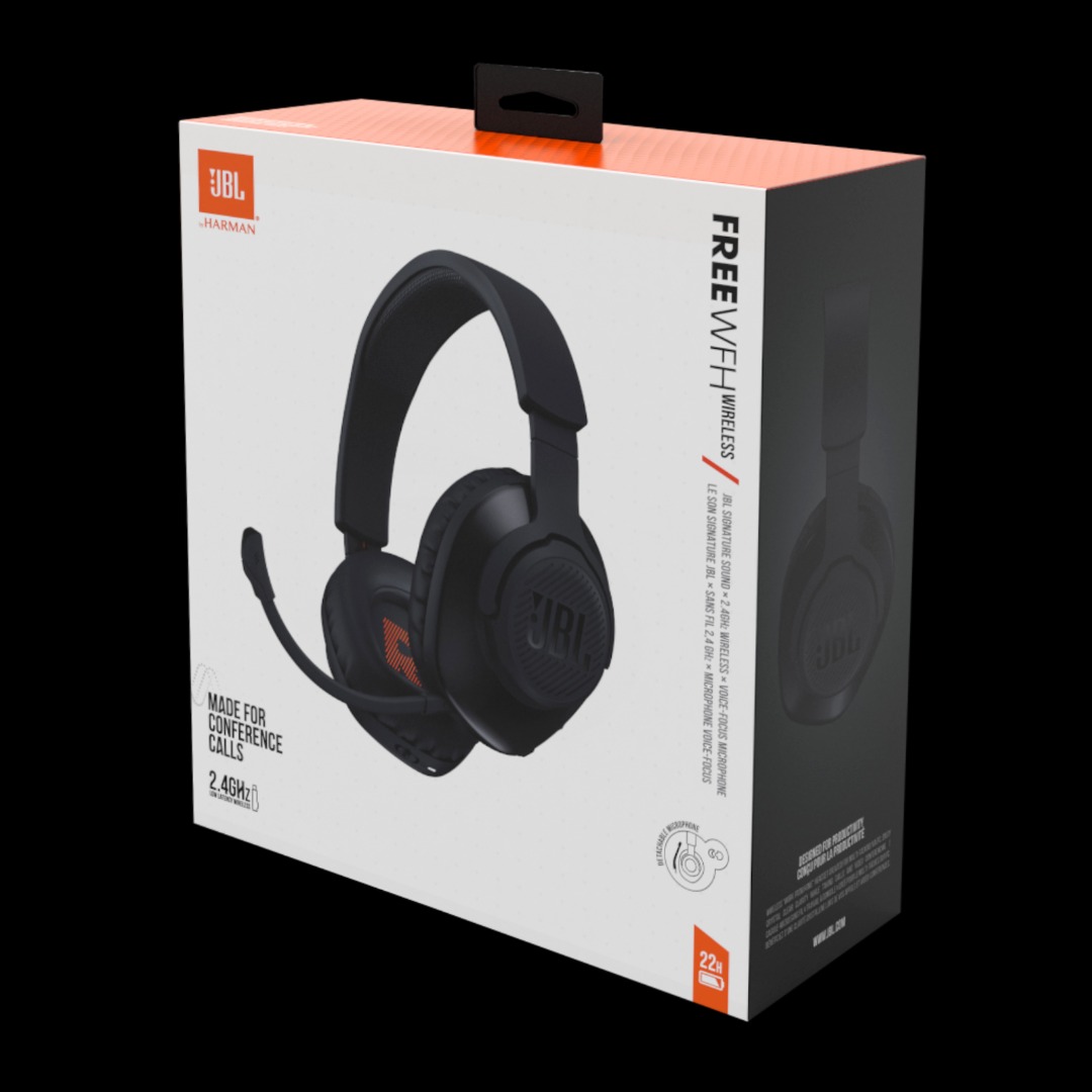 JBL Free WFH Wireless Overear Headset with Detachable Mic, Black, 音響器材, 頭戴式/罩耳式耳機 Carousell