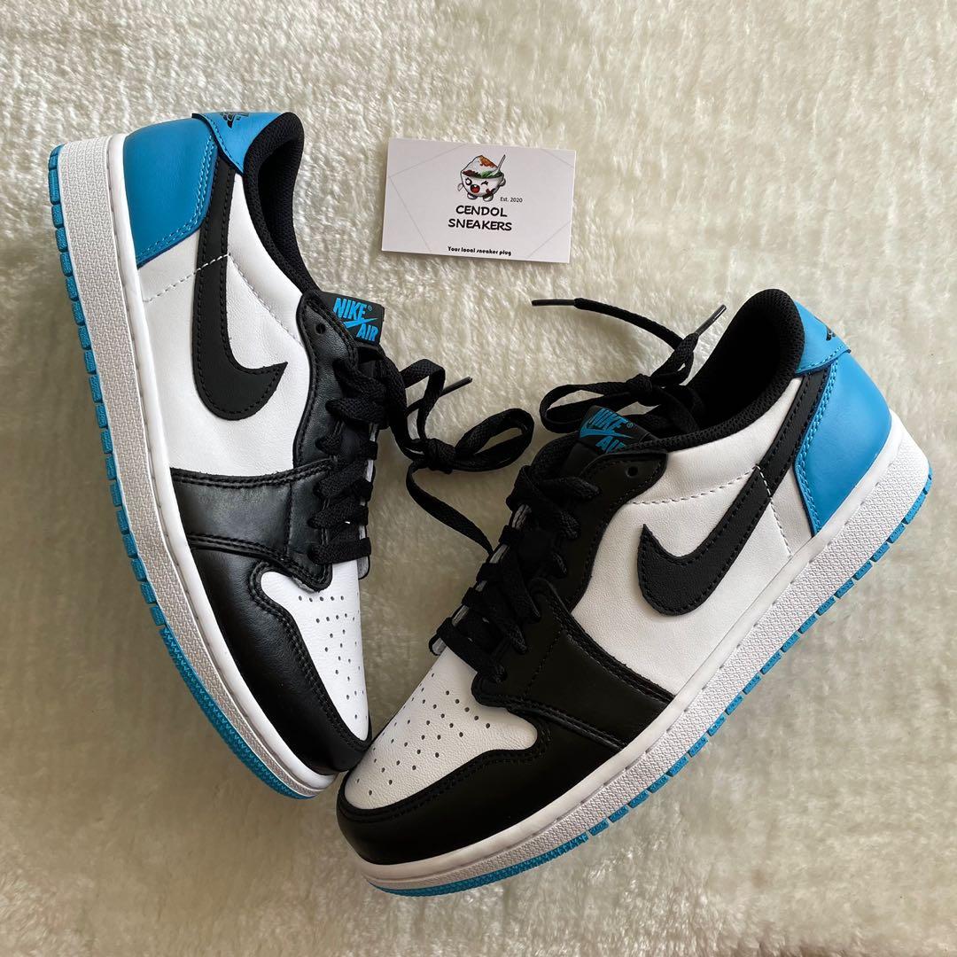 Jordan 1 Low OG Powder Blue UNC Men s Fashion Footwear Sneakers