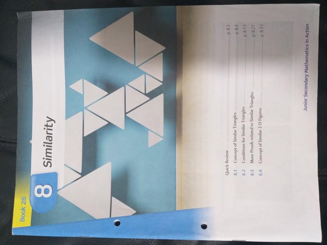 Junior Secondary Mathematics in Action Book 2B chapter 8 form 2, 興趣及遊戲 ...