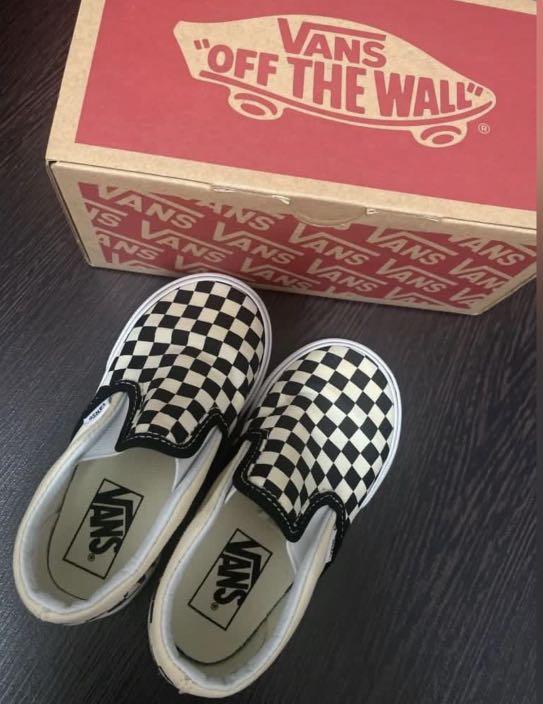 Checkered boys vans best sale