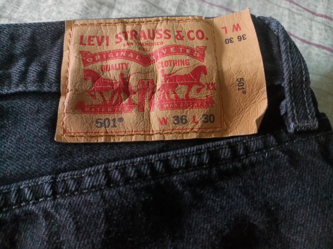 Levi's Strauss Co. (501) Black / W 36 L 30 / Men/ AUTHENTIC / Barely Used,  Men's Fashion, Bottoms, Jeans on Carousell