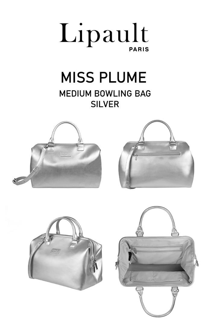 Lipault Miss Plume Silver Bowling Bag Medium Women s Fashion
