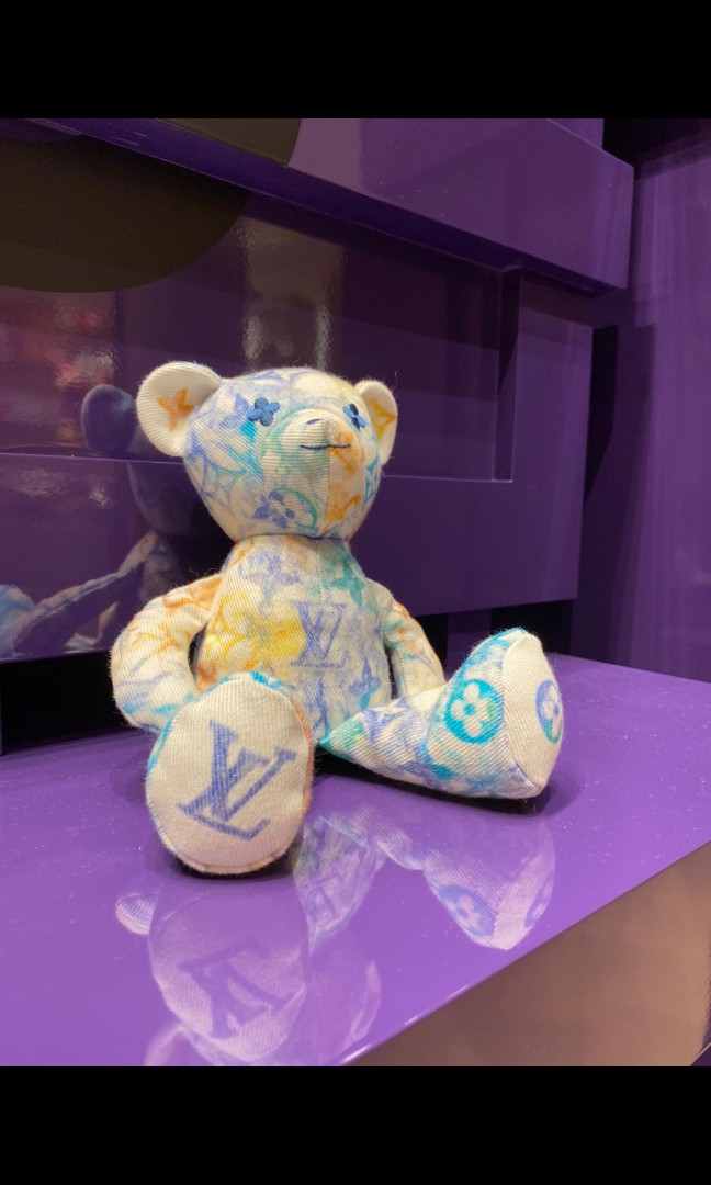 Louis Vuitton For UNICEF DouDou Mini Teddy Bear Watercolors Print NEW With  Box