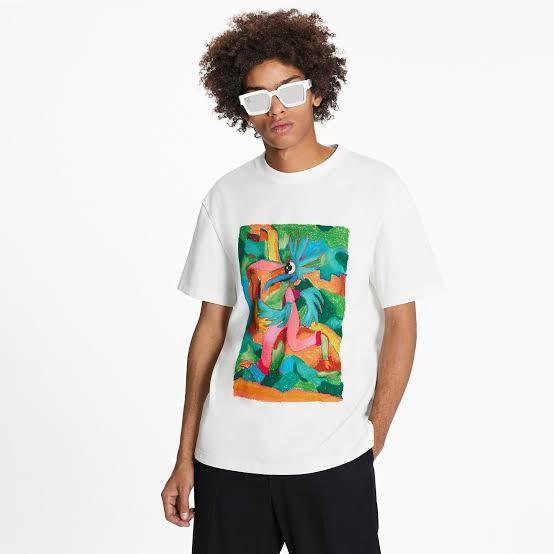 Louis Vuitton monster graffiti shirt white, Men's Fashion, Tops