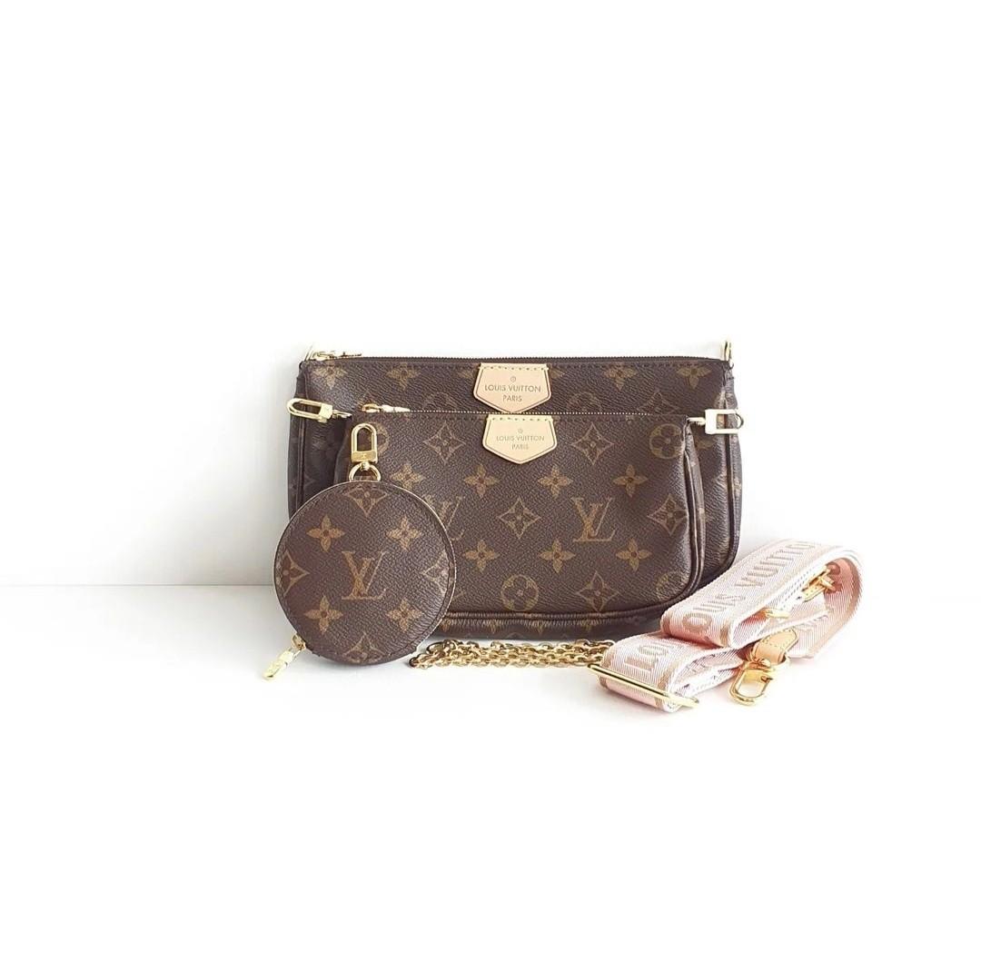 Louis Vuitton Multi Pochette Accessories pink strap, Luxury, Bags & Wallets  on Carousell