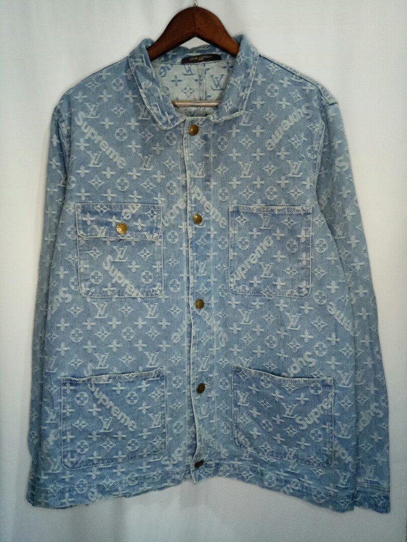 Louis Vuitton X Supreme Jacquard Denim Chore Coat  Size 50 Available For  Immediate Sale At Sotheby's