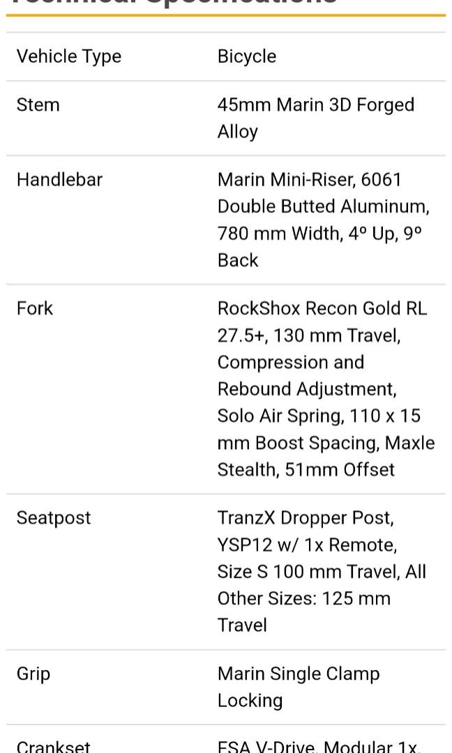 Marin B17 2 Full Suspension *used only one time* L size, Sports