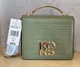 ORIGINAL MICHAEL KORS Small Crocodile Embossed Convertible Crossbody Bag