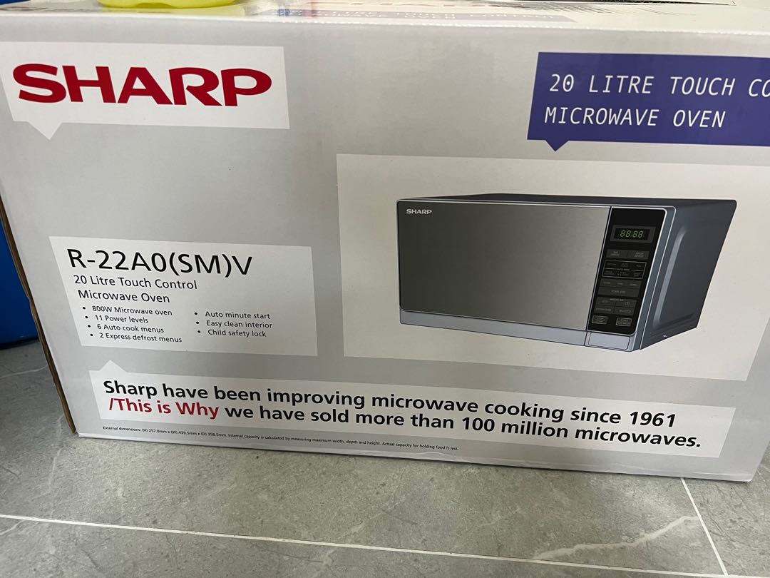 New Sharp 20L Microwave Oven R22A0, digital button and display