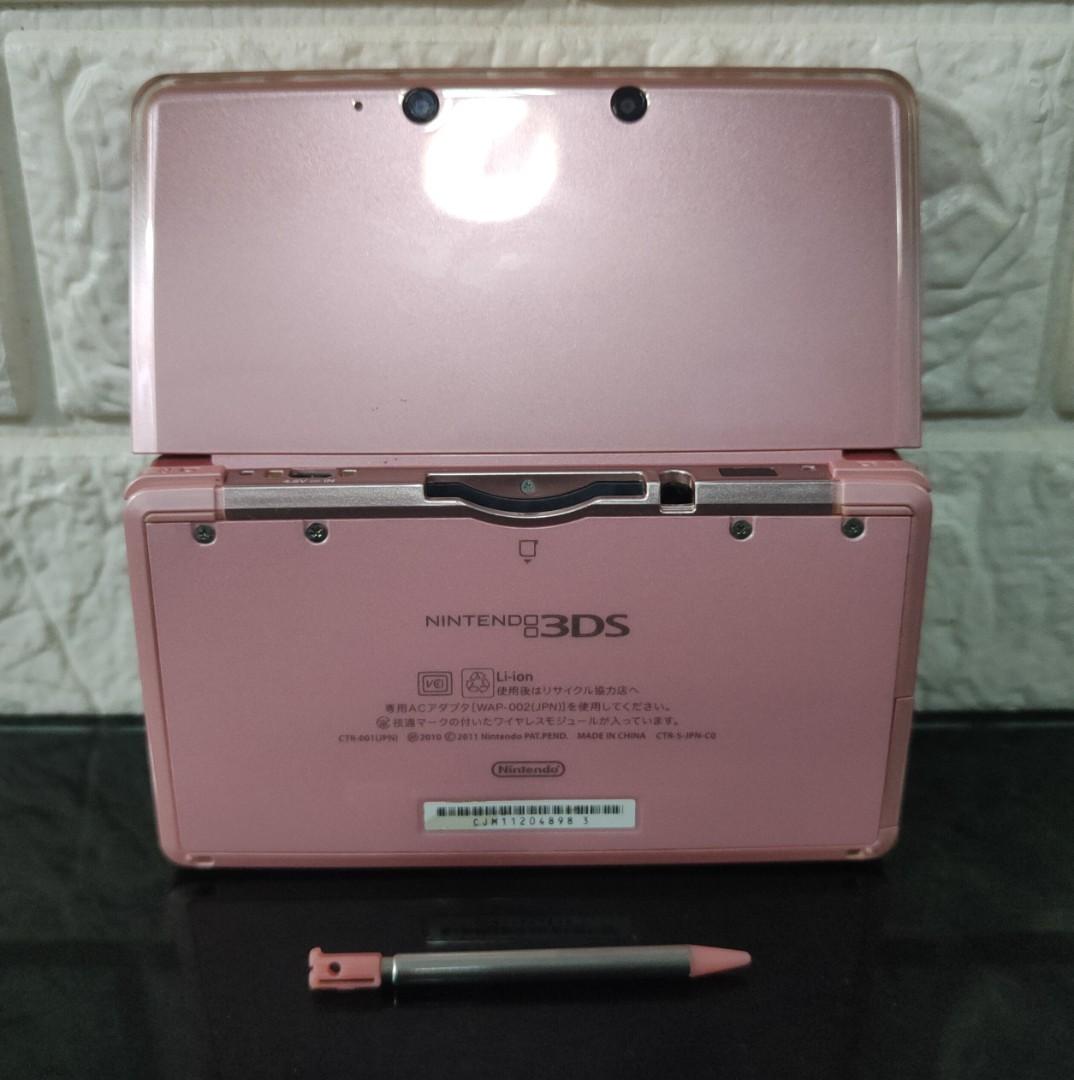 Nintendo 3DS Pearl Pink 64GB CFW Full of Games Bundle [3DS], Video