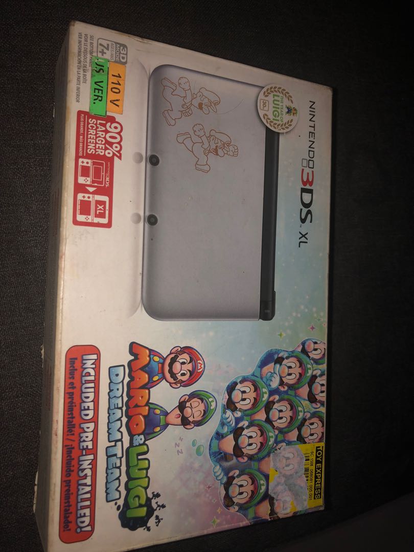 Nintendo 3DS XL, Silver Mario & Luigi Dream team Limited Edition