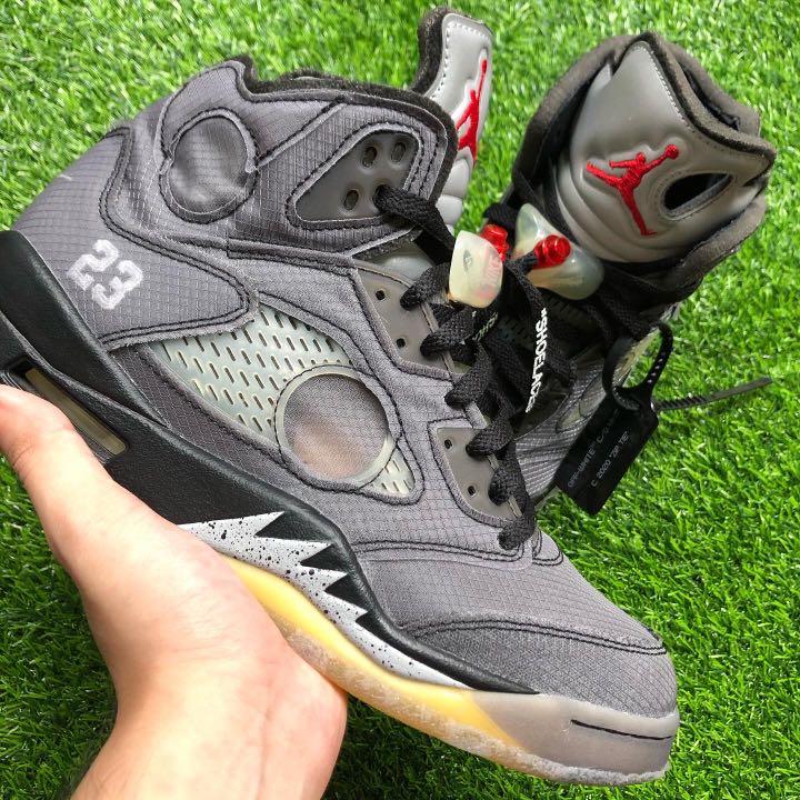 Off White x Air Jordan 5 Retro SP Muslin Men s Fashion