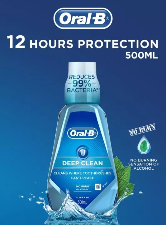OralB Deep Clean Mouthwash 500ml, Beauty & Personal Care, Oral Care on