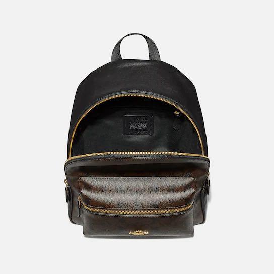 Original Medium Charlie Backpack In Signature Canvas (Dark Brown