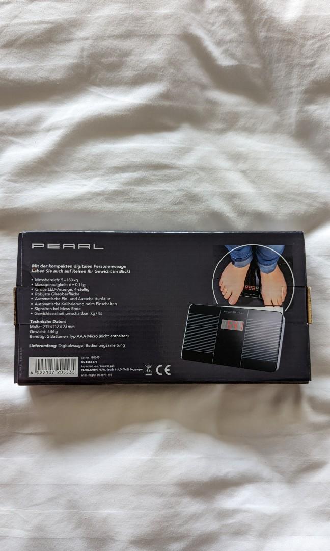 PEARL Travel Scale Digital Travel Bathroom Scale, Ultra Compact, 446g