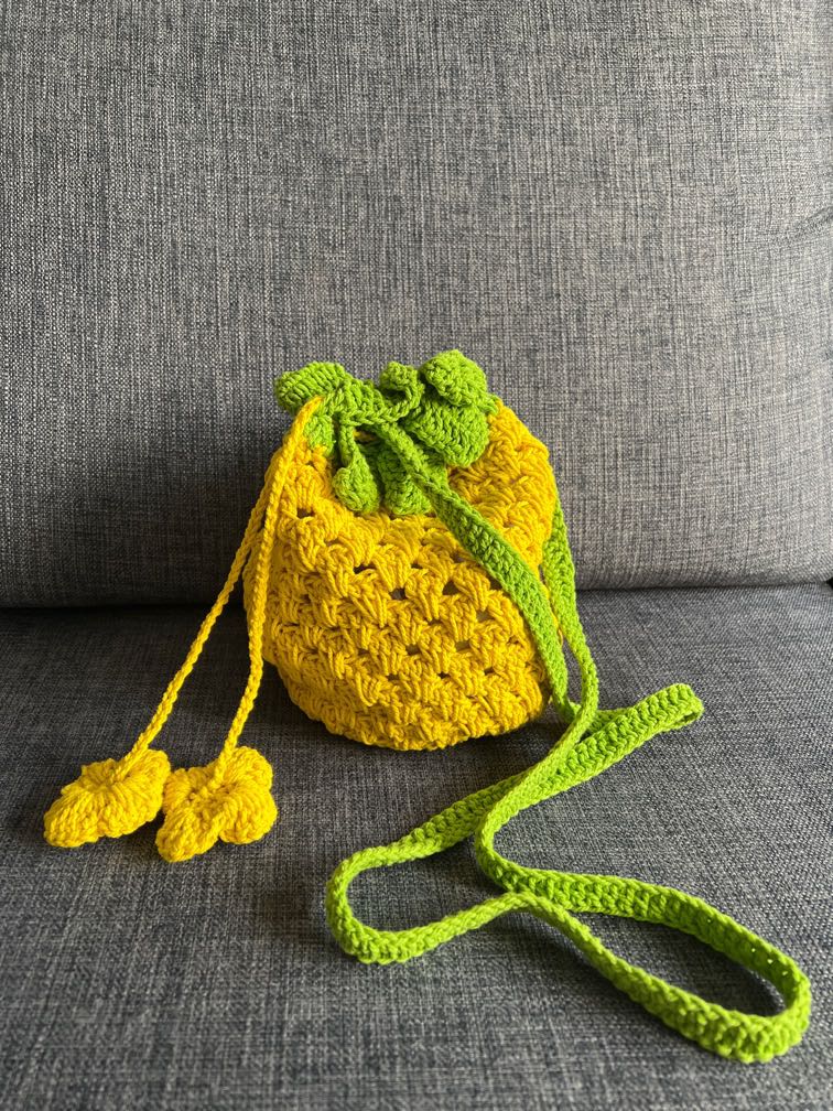 Crochet pineapple top bag