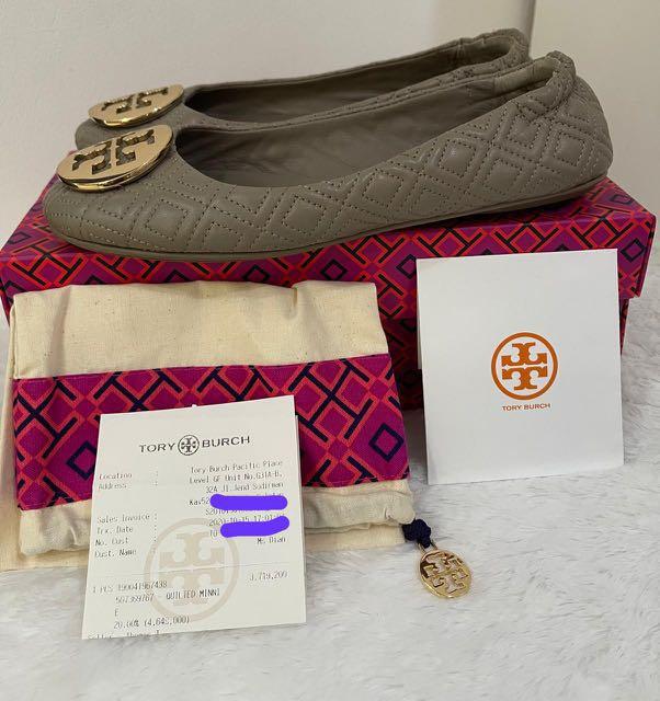 PL Tory Burch Flat Shoes size 7 Fullset Receipt ori Store Pacific Place