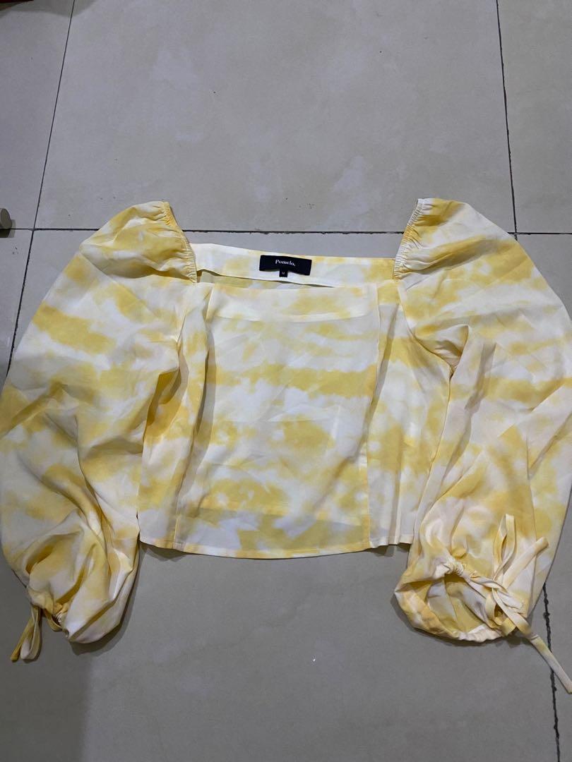 Pomelo Tie Dye Crop Blouse (Category: Blouses) located in Manila. Submitted by beashops (Listing ID 1177803113, Image 1). Description: Pomelo Size: Medium Brand new no tags.