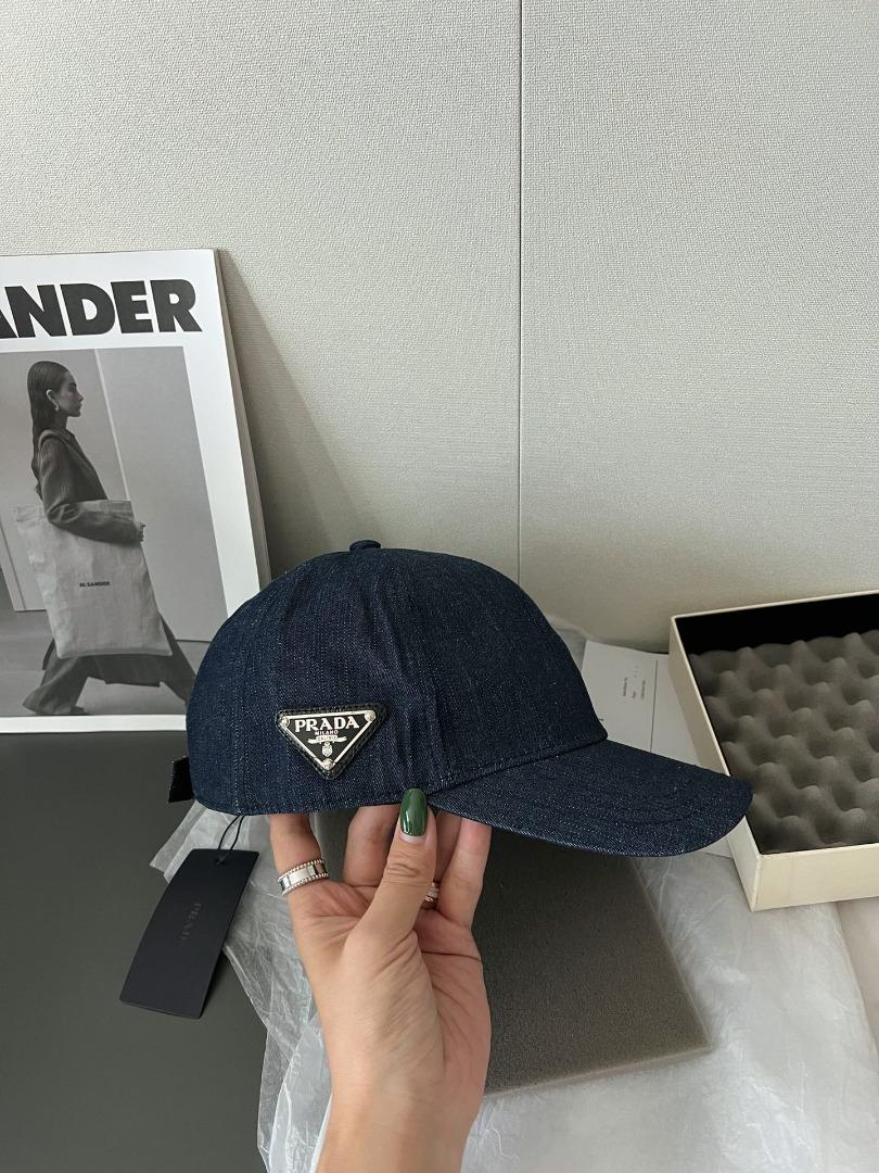 Prada Denim Baseball Cap Cowboy Hat Sun Hat M 57-58cm, Women's Fashion,  Watches & Accessories, Hats & Beanies on Carousell