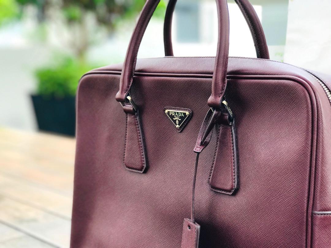 Prada burgundy bag 2025