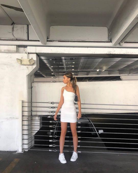 open lace back dress Xanthus Mini Dress White main image 1