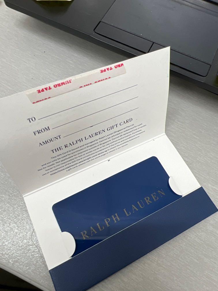 Ralph Lauren Gift Cards worth $200, Tickets & Vouchers, Store Credits on  Carousell
