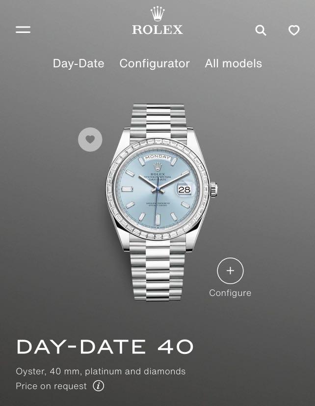 rolex day date configurator