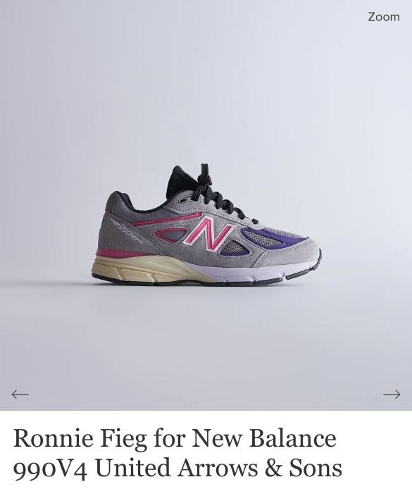 Ronnie fieg for New Balance 990v4 United Arrows Sons