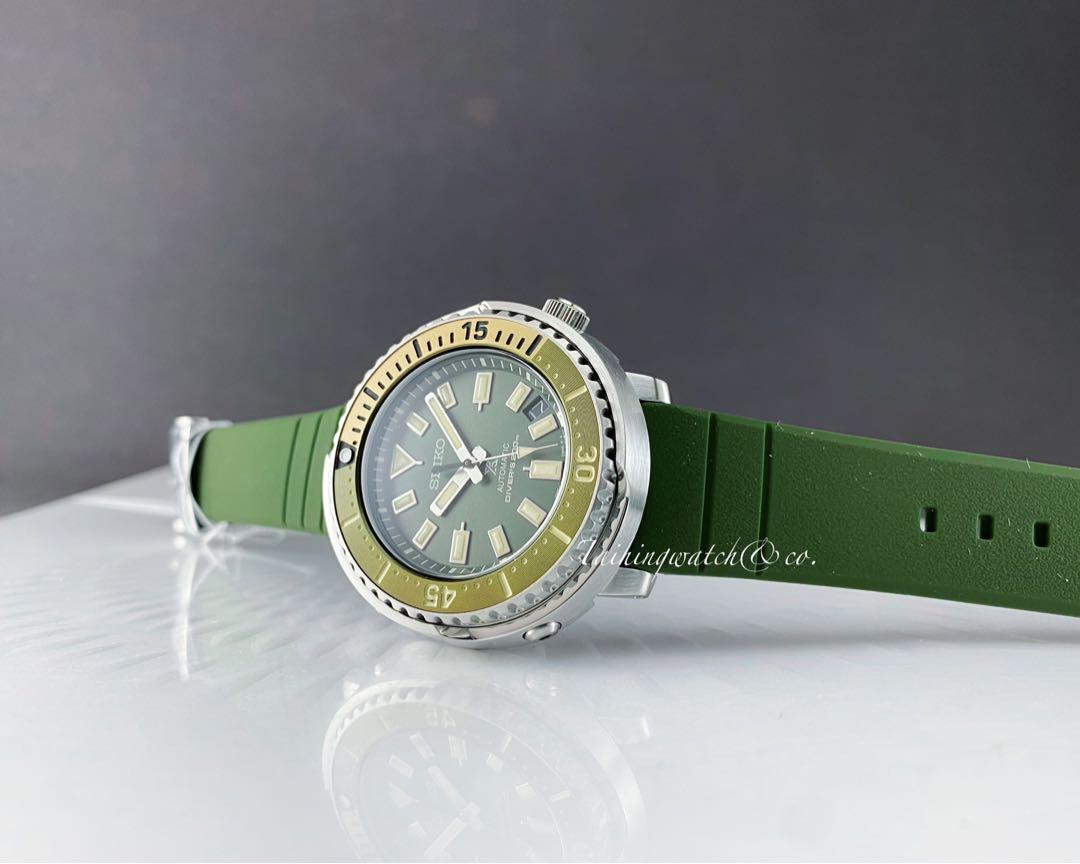 Seiko prospex green safari tuna watch Men s Fashion Watches