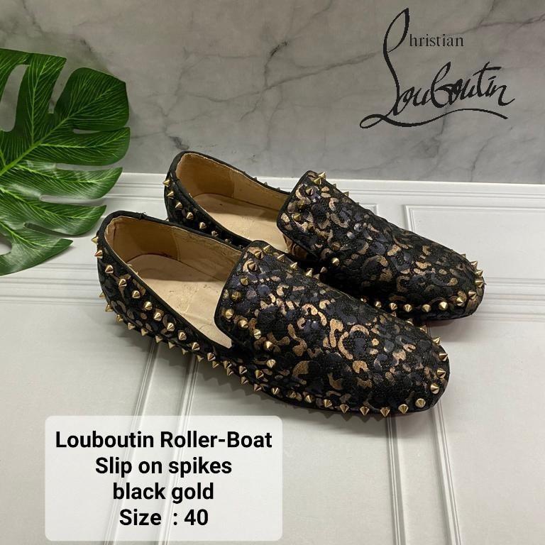 Louboutin roller boat top spikes black